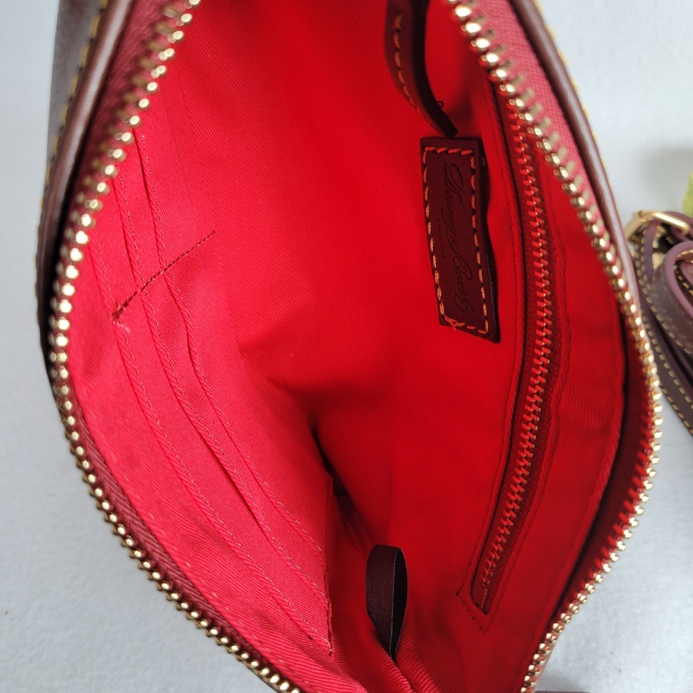 Dooney & Bourke Womens Florentine Leather Multi Crossbody Bag Size Small Brown - Picture 5 of 9